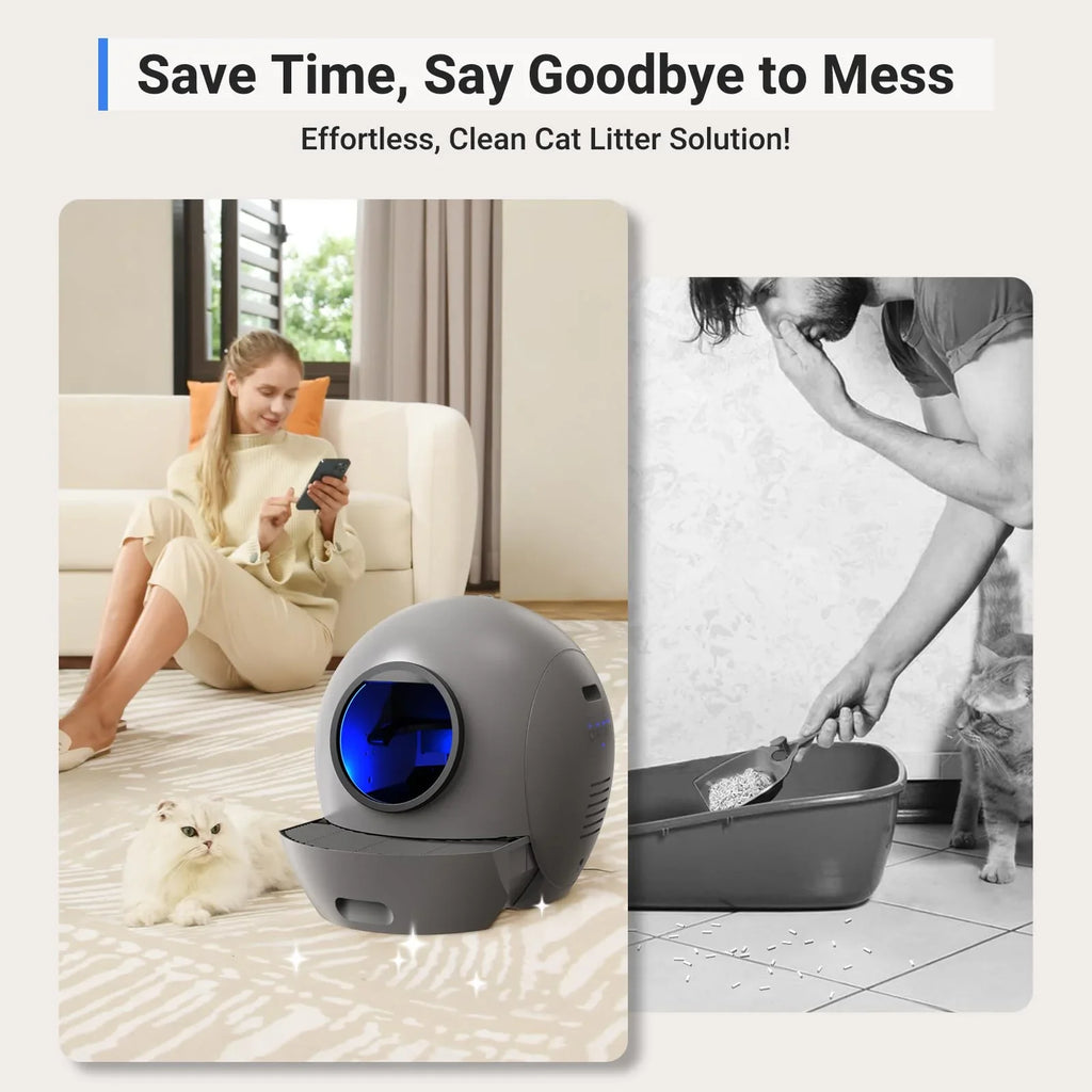 ELS PET Self Cleaning Cat Litter Box  Automatic Cat Litter Box for Multiple Cats APP Control [Upgraded Version]