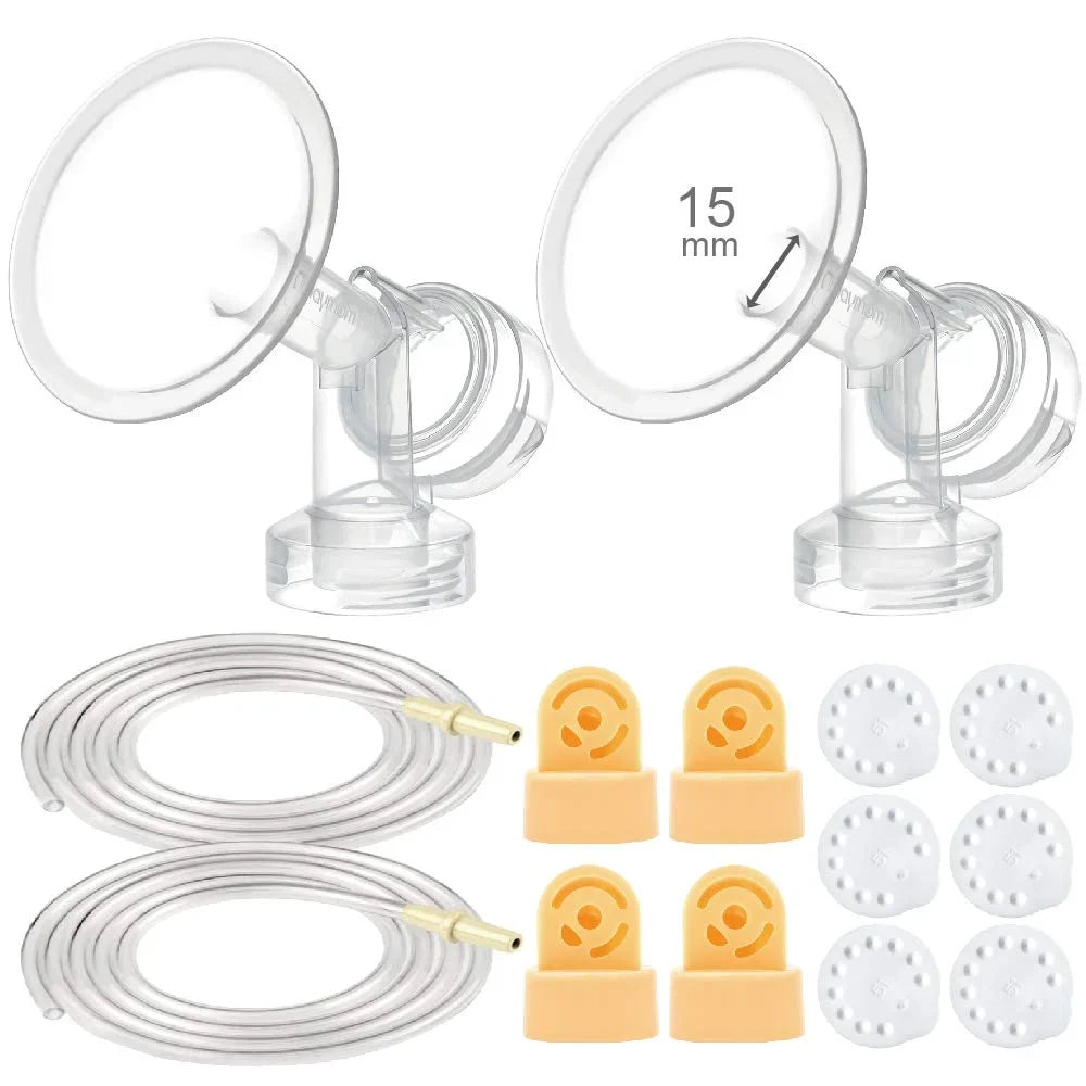 Maymom Pump Parts appropriate with Medela Pump in Style Pumps Not for Pump in Style with MaxFlow (15mm Flanges)
