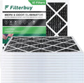 Filterbuy 18x18x1 MERV 8 Odor Eliminator Pleated HVAC AC Furnace Air Filters with Activated Carbon (12-Pack)