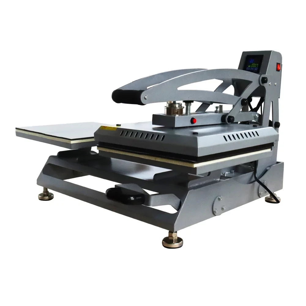INTBUYING 15x15in Flat Heat Press Machine Double Station Magnetic Heat Sublimation Transfer Cloth Bag Printing