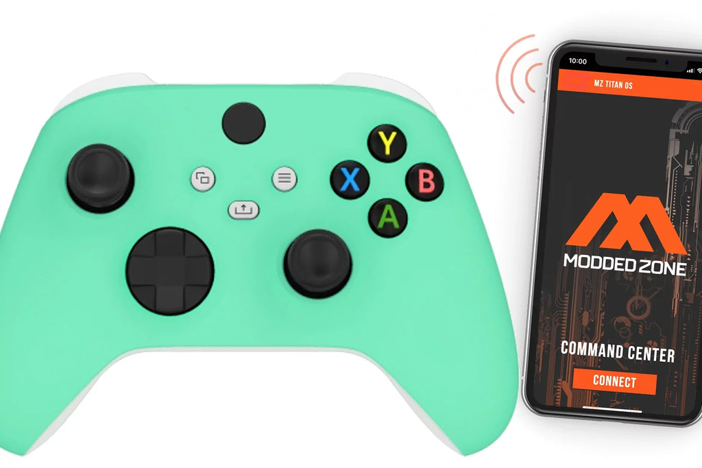 COD Warzone. "Soft Mint Green" Xbox One X SMART Custom Rapid Fire Modded Controller.FPS mods
