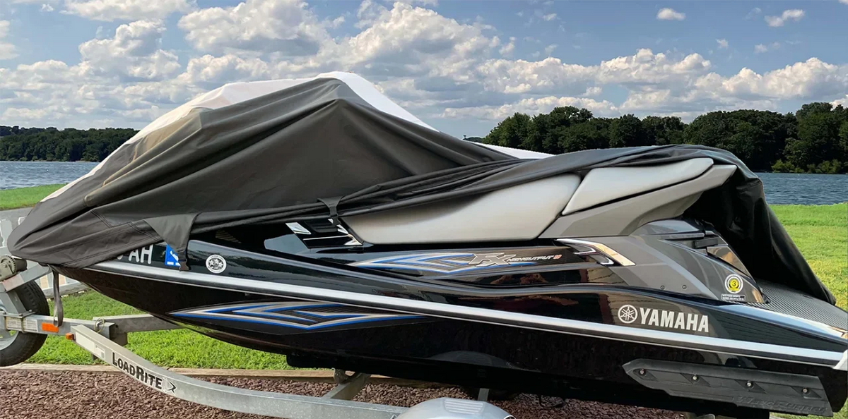 SUPER HEAVY-DUTY PWC Jet Ski ship protector appropriate for Kawasaki Jet Ski 1100 ZXi 1996-2003 top of the line trailerable 2 Seater