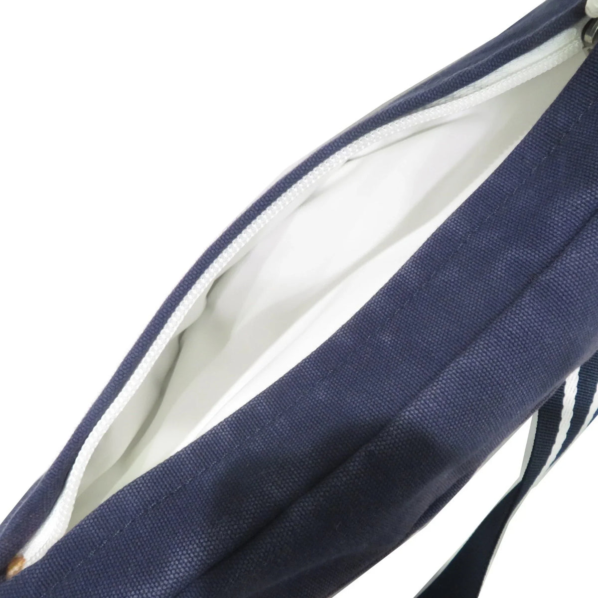 Pre-Owned CHANEL Sportsline Waist Bag Body Navy/White Canvas Women's Men's (Good)