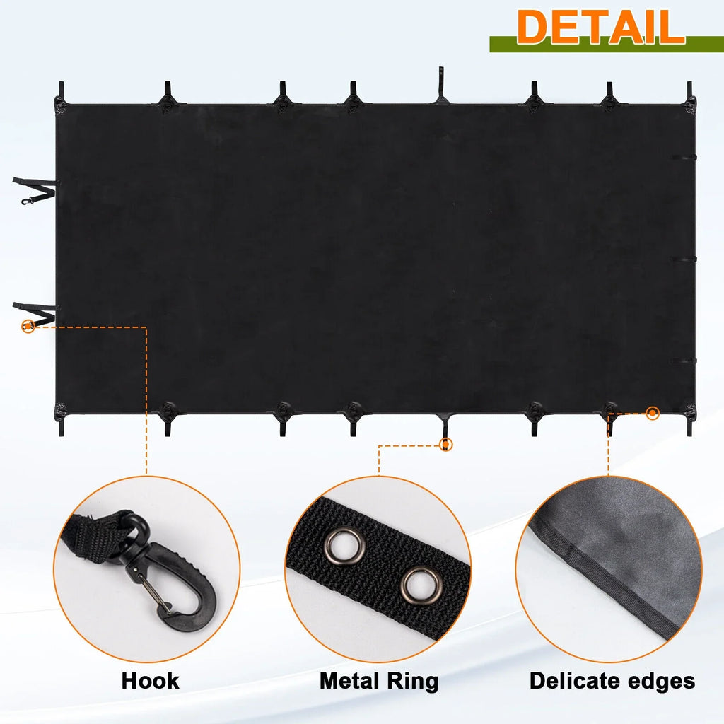 Soft Top Bikini Top protector for Jeep Wrangler JK 2007-2017 2-Door Extended PU Leather Anti-UV Top Roof Black