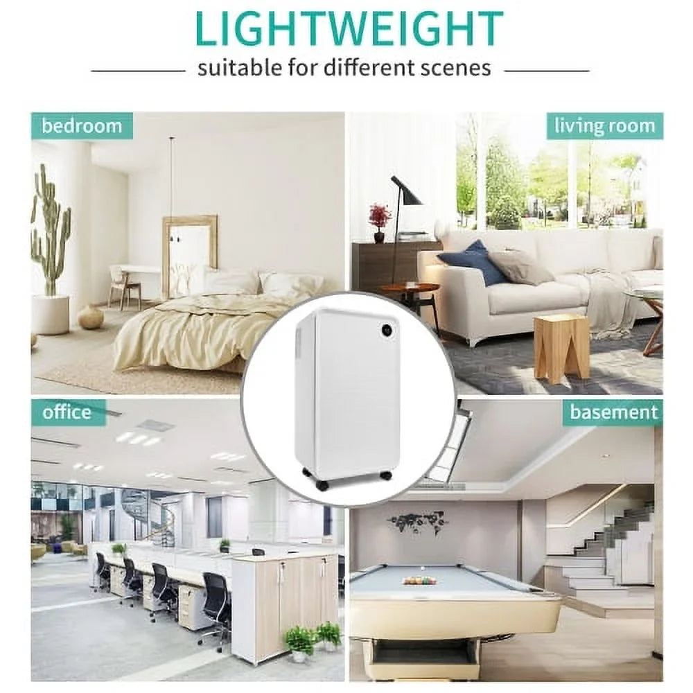 Dehumidifier with 2L moisture Tank, Auto or Manual Drain, 30 Pint Dehumidifier for Medium to Large Rooms and Basements. Ft. Churanty 3,000 Sq
