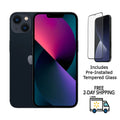 Pre-Owned  iPhone 13 Mini A2481 (Fully Unlocked) 128GB Midnight (Grade C) w/ Pre-Installed Tempered Glass
