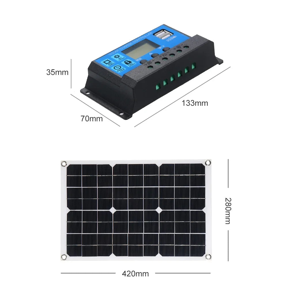Pinnaco Solar Panel,Solar Panel Solar PWM DC 5V/18V Dual IP65 liquid Resistance 12V/24V Solar USB Car IP65 moisture Resistance 12V/24V Dual Output Solar 50W DC 5V/18V Panel 2 USB 5V/18V Dual Output QISUO