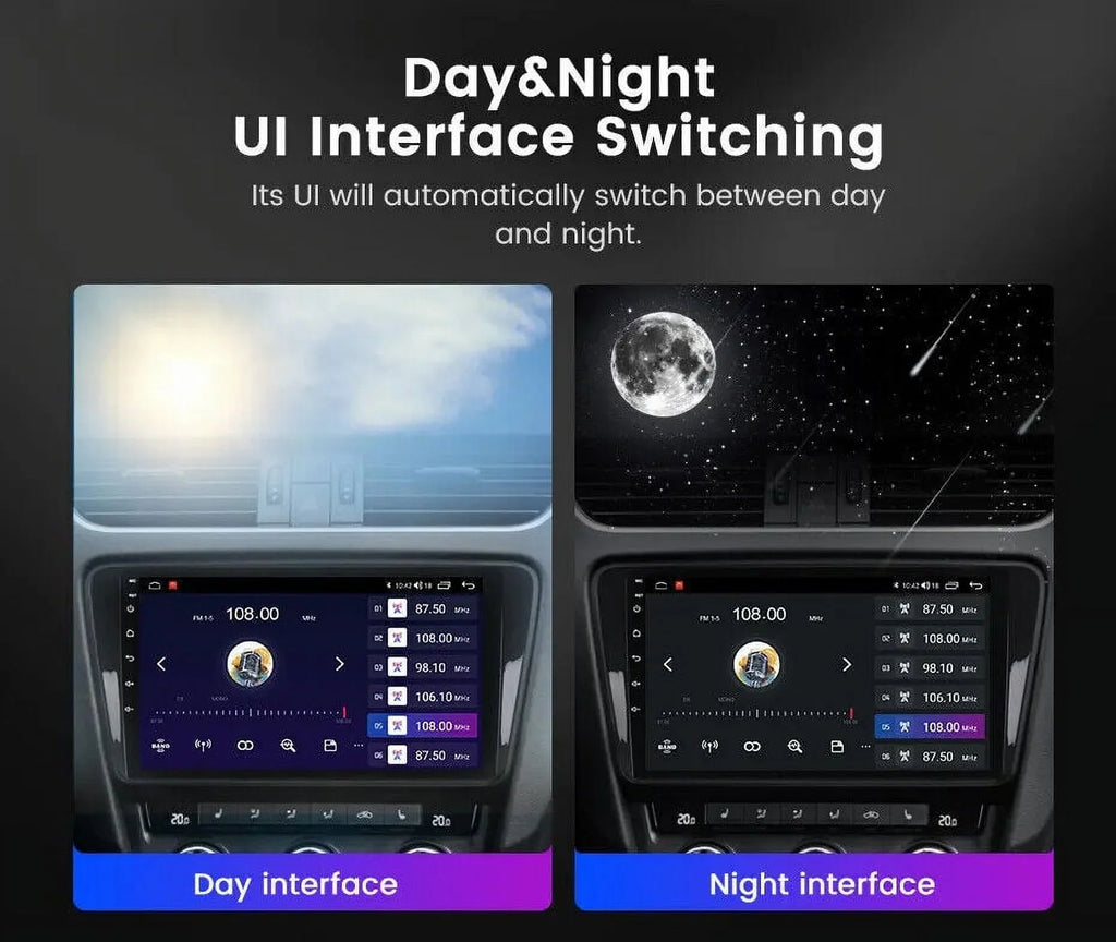 Android 12 Car Stereo Radio for  Tundra (07-13) Sequoia (08-17), 4+32GB GPS Navigation 10.1 Inch QLED Touchscreen Carplay/Android Auto DSP +AHD Camera