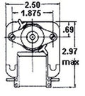 Fasco C-Frame Refrigeration Fan Motor .74 amps 1100 RPM 120V # K114 (CW rotation)