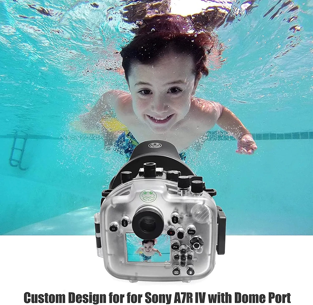 Seafrogs [40M/130FT] Underwater Housing Waterproof Case w/ 6 Inch Dome Port Kit for  A7R IV A7R4 ILCE-7R IV appropriate with  FE 16-35mm F/4 28-70mm F3.5-5.6, 12-24mm F4 G Lens-Black