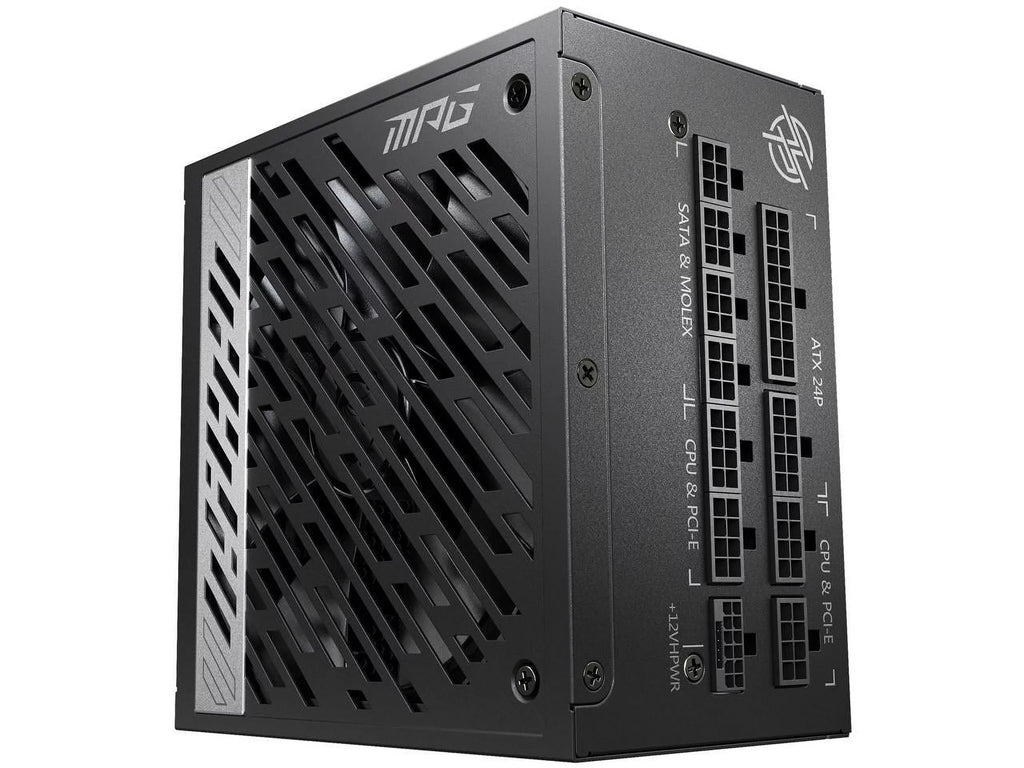 MSI - MPG A1000G PCIE 5.0, 80 GOLD Full Modular Gaming PSU, 12VHPWR Cable, 4080 4090 ATX 3.0 appropriate, 1000W Power Supply