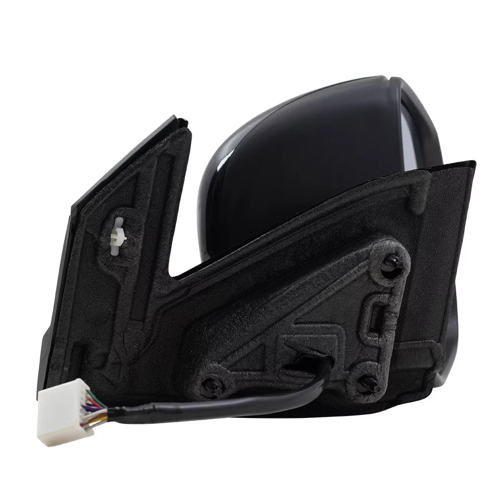 Brock Aftermarket Replacement Passenger Right Power Door Mirror Assembly Paint To Match Black Manual Folding With Heat-Signal-Memory Without Auto Dimming-Side View Camera