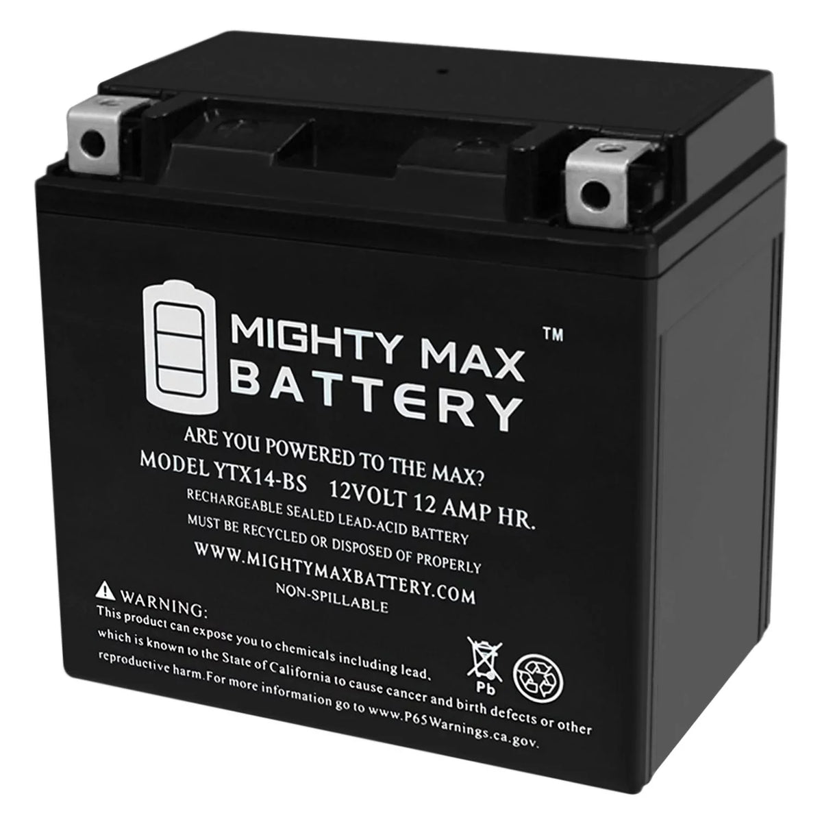 YTX14-BS Battery Replacement for  F800ST, GS, GT, R, ADV 07, 17-18