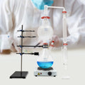 Miumaeov 2000ML Essential Oil Distillation Apparatus with Condenser + Hot Stove + Essential Oil Separator Lab Glass Distillation Kit Steam liquid Distiller Purifier