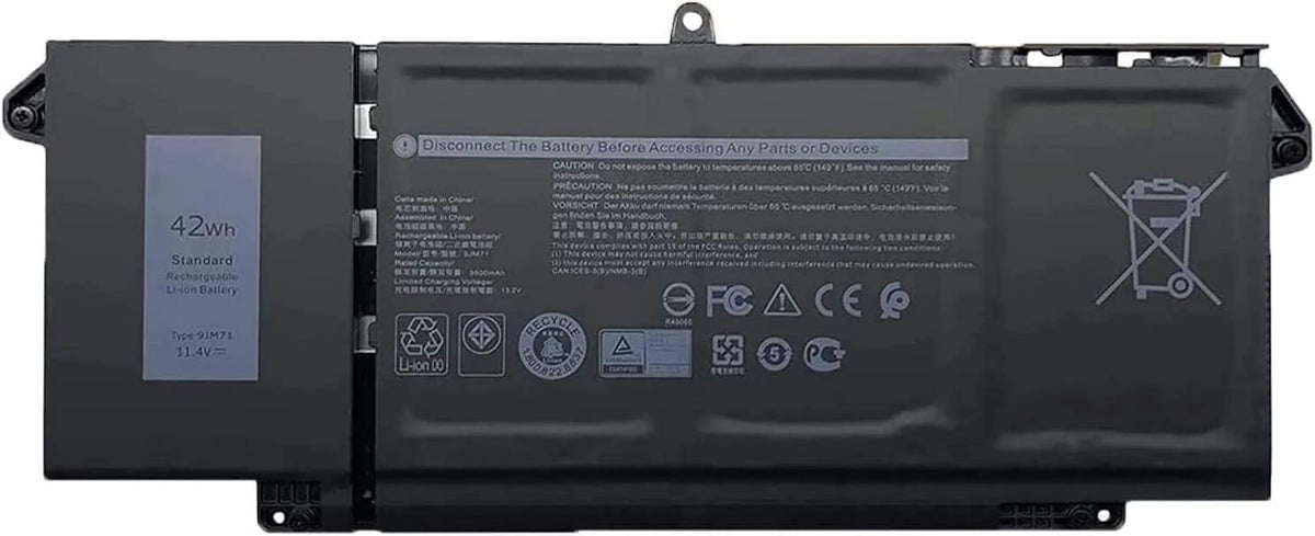 9JM71 HDGJ8 MHR4G 7FMXV TN2GY 4M1JN 1PP63 Laptop Battery Replacement for  Latitude 5320 7320 7420 7520 7520 7520 Series (11.4V 42Wh)