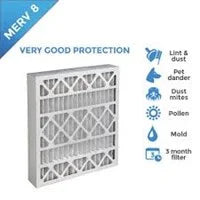 Air Filter Furnace, Purolator Key Pleat Extended Surface Pleated Air Filter, Mechanical MERV 8, Nominal Size 12”H x 24”W x 4”D, Actual Size 11-3/8" Height x 23-3/8" Width x 3-3/4" Depth, (Pack of 4)