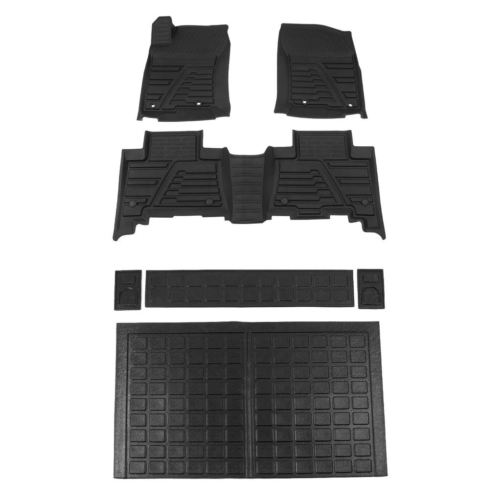 Floor Mats appropriate with  4Runner 2013-2023 Trunk Mat Cargo Liner Cargo Mat All elements Trunk Liner 2022 4 Runner Accessories (Trunk Mat+Floor Mats,Fit W/Sliding Tray)