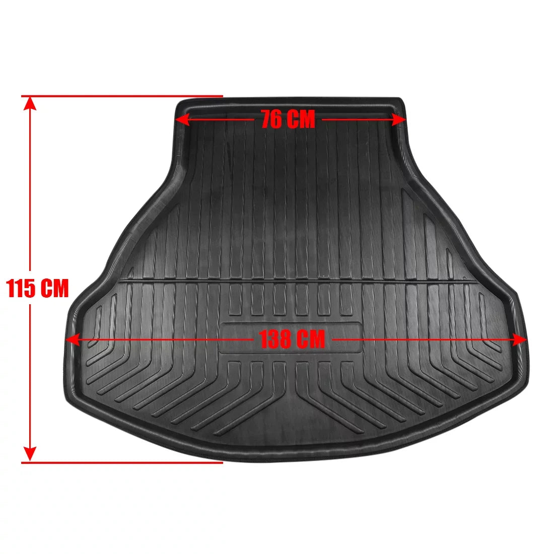 Unique Bargains Black Rear Trunk Tray Boot Liner Cargo Floor Mat shield for Honda Accord 8 08-12