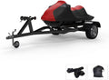 Weatherproof Jet Ski Covers for Yamaha EXR 2020 - RED/Black Color - All elements - Trailerable - Protects from Rain, Sun, UV Rays, and More! Includes Trailer Straps and Storage Bag