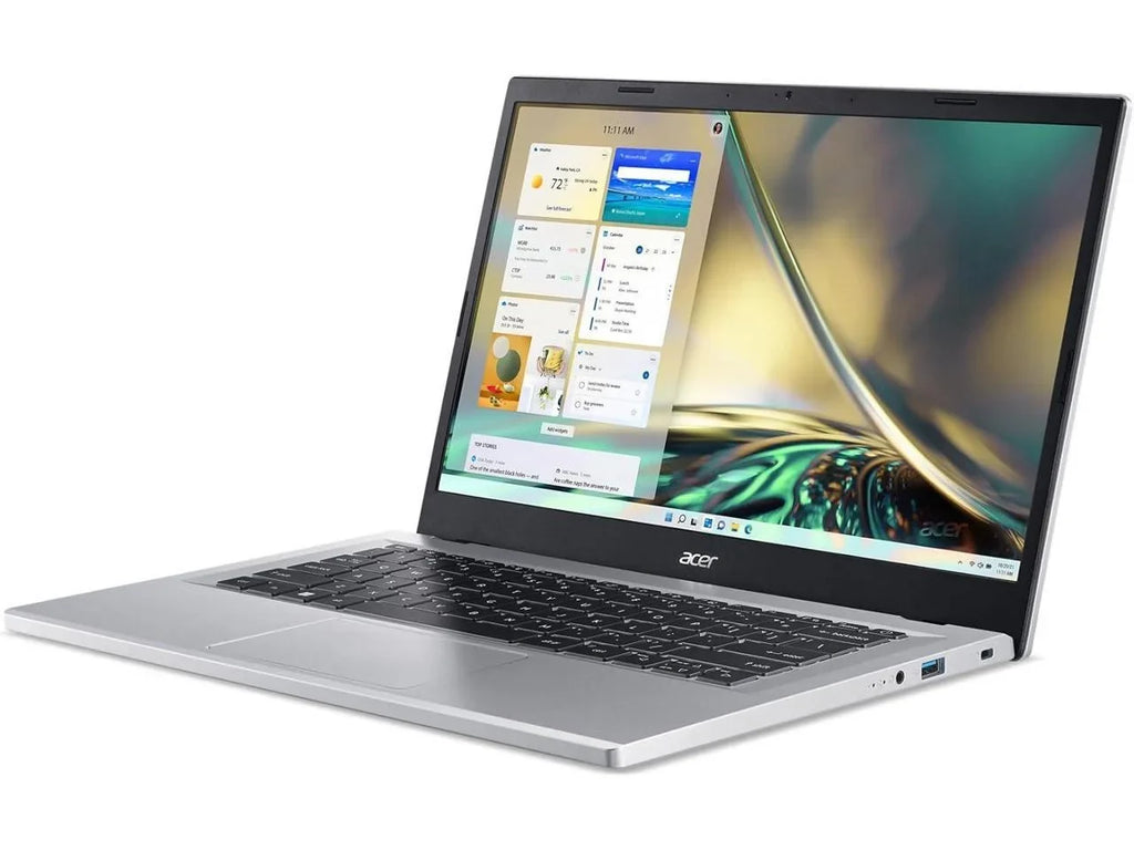 Aspire 3 14 A314-36P -  Core i3 - N305 - Win 11 Home in S mode - UHD Graphics - 8 GB RAM - 128 GB SSD - 14" IPS 1920 x 1080 (Full HD) - Wi-Fi 6 - pure silver - kbd: US Intl