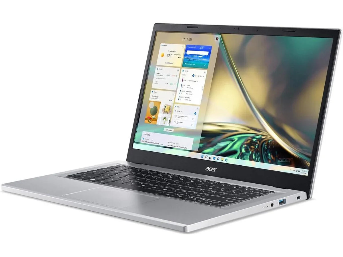 Aspire 3 14 A314-36P -  Core i3 - N305 - Win 11 Home in S mode - UHD Graphics - 8 GB RAM - 128 GB SSD - 14" IPS 1920 x 1080 (Full HD) - Wi-Fi 6 - pure silver - kbd: US Intl