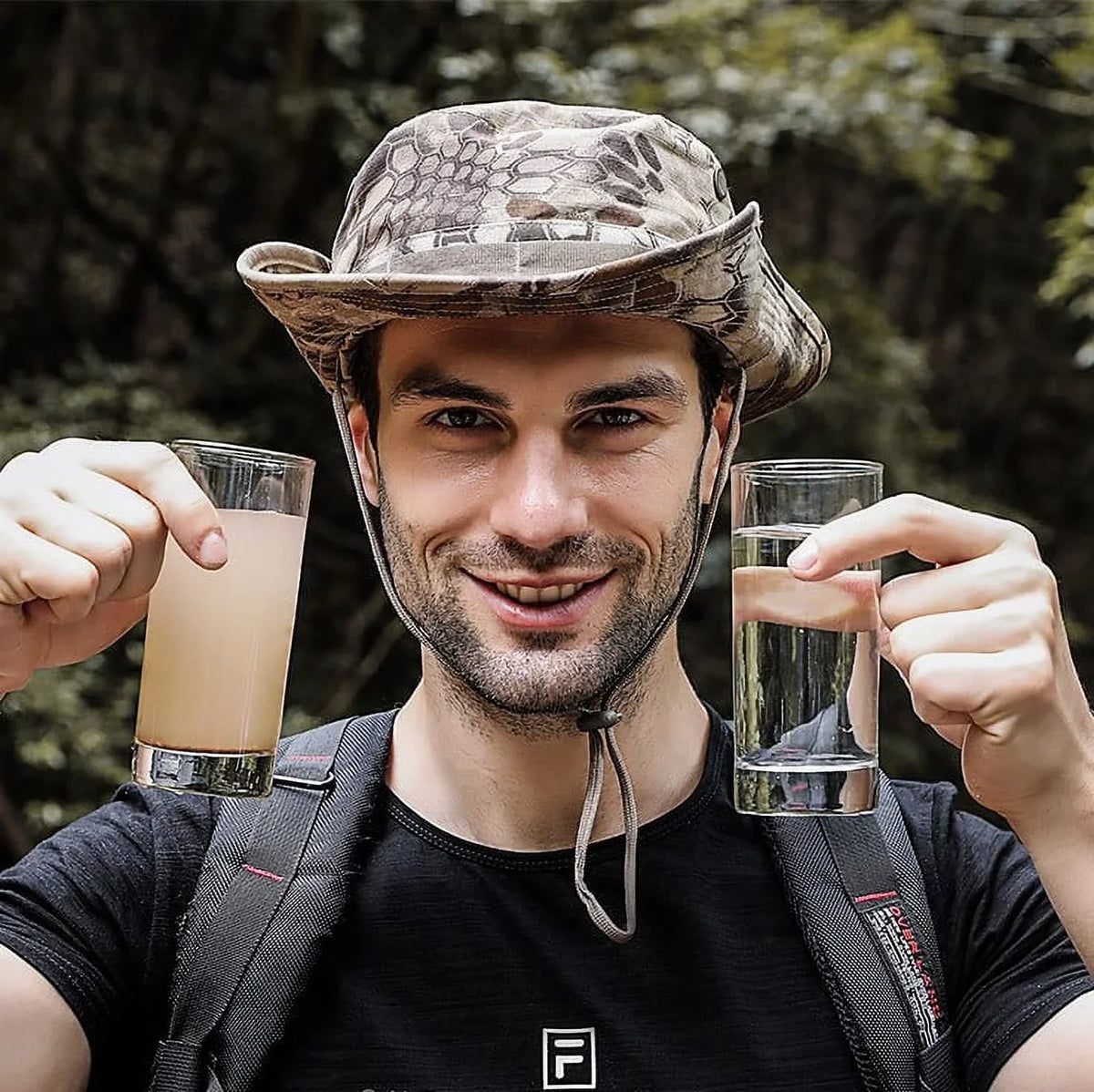 Portable liquid Filter with Pump, uses Nano Technology that Removes Bacteria and Virus / Purifies Drinking aqua
