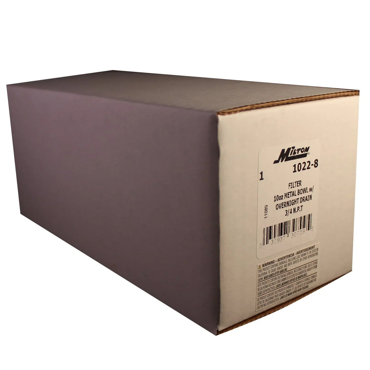 bowl Milton 3/4" NPT Metal Micro Filter with Automatic Drain. bowl 10 oz. Milton Industries 3/4" NPT Metal FRL Micro Filter, 10 oz