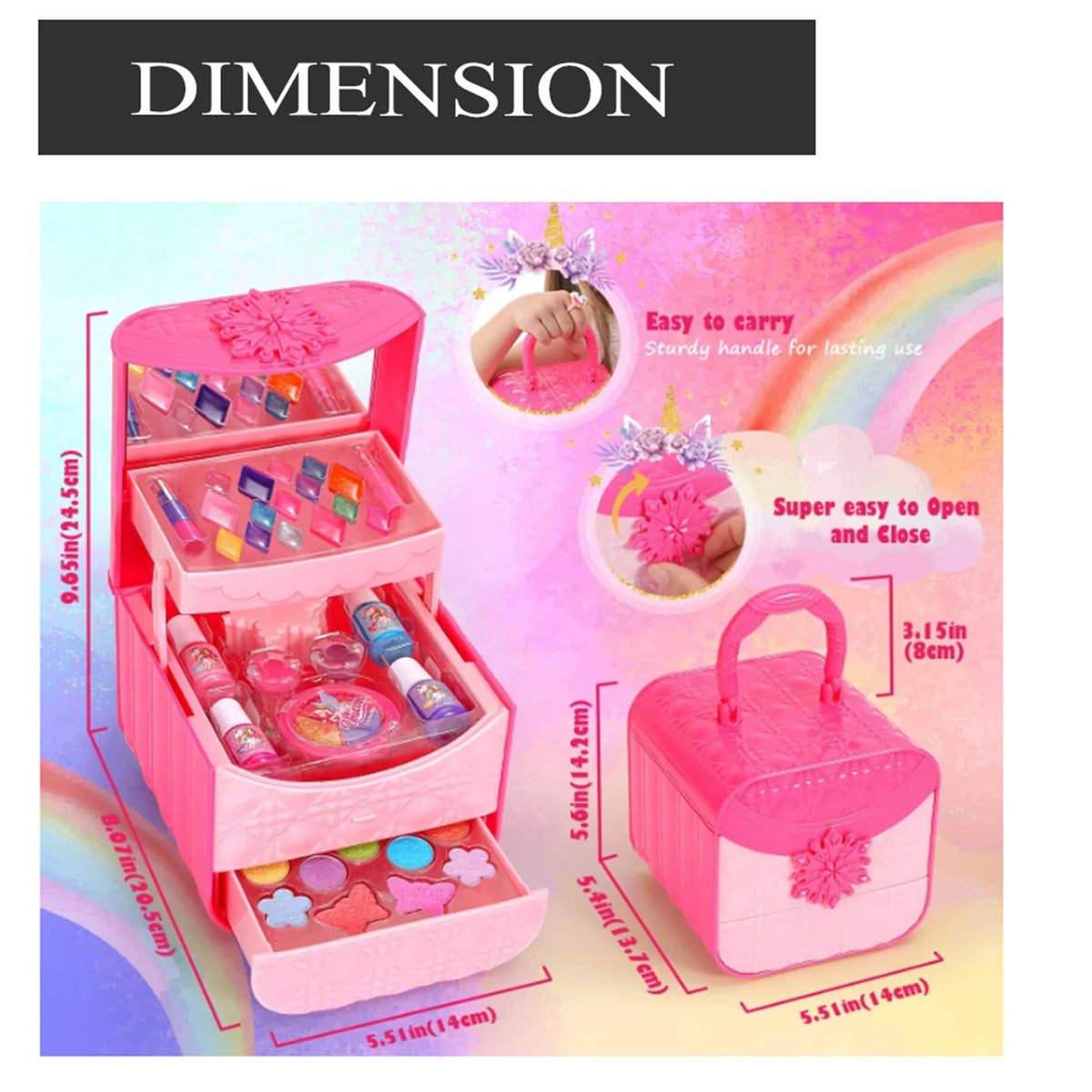 Kids Makeup Kit for Girls,Girls Unicorn Makeup Set