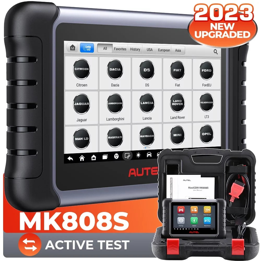 Autel MaxiCOM MK808S OBD2 Scanner Car Diagnostic Code Reader 28+ Service, Active Test, All System Diagnosis, FCA Autoauth Updated of MaxiCheck MX808 MK808