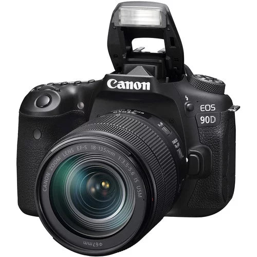 All Original Accessories Included.  EOS 90D Wi-Fi Full HD 4K30p  Digital SLR Camera +  18-135mm IS USM Lens +  75-300mm III Lens +  50mm 1.8 II Lens