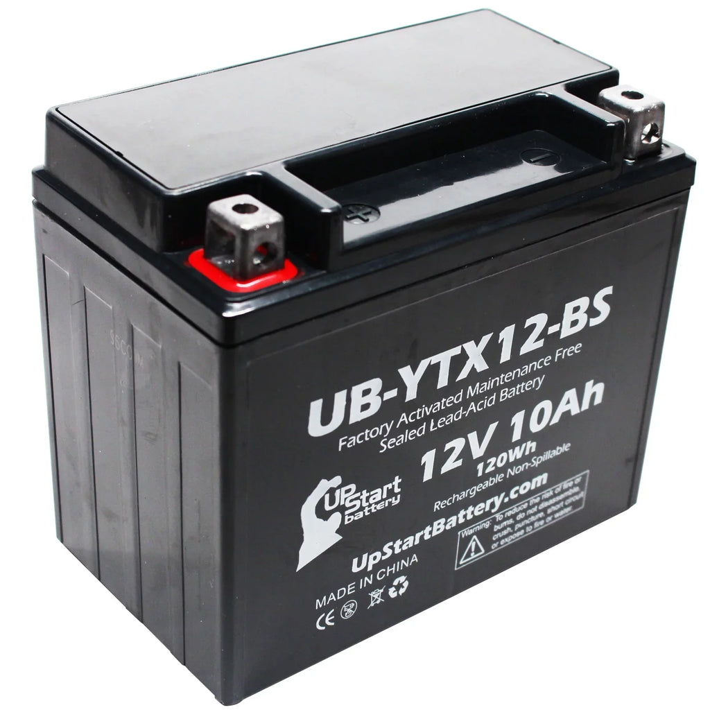 2-Pack UpStart Battery Replacement 2001 Suzuki GSX-R1000 1000 CC Factory Activated, Maintenance Free, Motorcycle Battery - 12V, 10Ah, UB-YTX12-BS