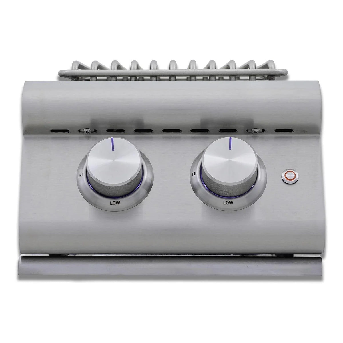 Blaze Premium LTE+ Natural Gas Stainless Steel Double Side Burner W/ Lid - BLZ-SB2-LTE3-NG