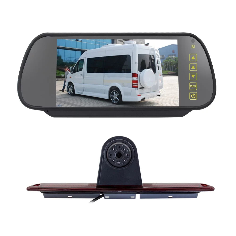 Dazzduo Brake Light Backup Camera, 7 in for Parking XIXIAN Camera N Backup Vans Crafter Light Sprinter Fesjoy 7 Sazoley with Monitor Brake 7 Mercedes-Benz LED 7 matching , 7  Dabey Mercedes- ERYUE