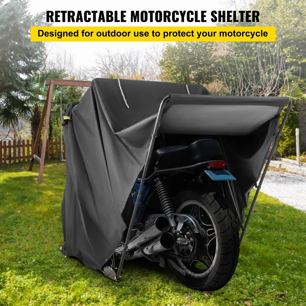 BENTISM Heavy Duty Motorcycle wrap Storage Sheds Garage All Season Outdoor Protection,600D Oxford Durable and Tear Proof Waterproof with Lock-Holes & Storage Bag,Fits up to 106"