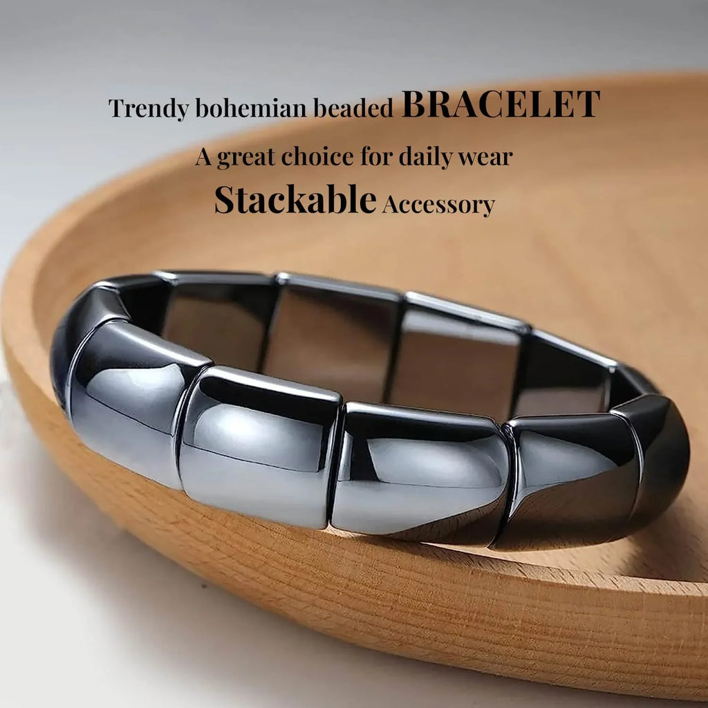 Shop LC Terahertz Trapezoid Stretch Section Cushion Bracelet for Women Ct 132.02 Birthday Mothers Day Gifts for Mom