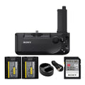 Vertical Grip for Alpha a7R IV Camera with 64GB SD Card Bundle