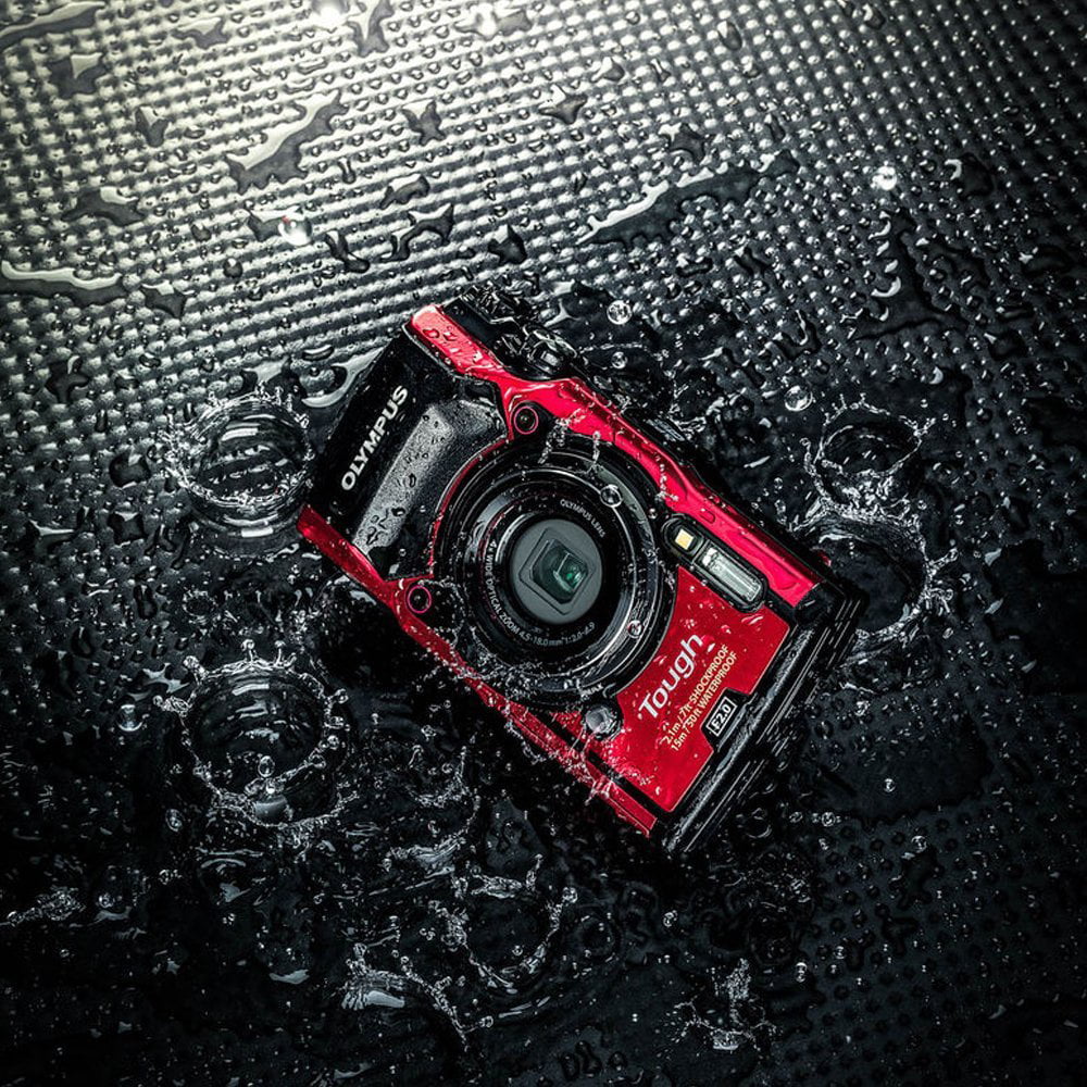 Olympus Tough TG-5 12.0-Megapixel liquid-immune Digital Camera - Ultra HD 4K Video F2.0 Wide Angle - Red/Black (Basic)
