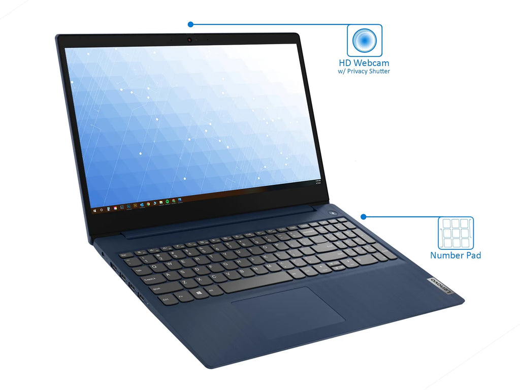 IdeaPad 3i Laptop, 15.6" FHD Display,  Core i3-1115G4 Upto 4.1GHz, 12GB RAM, 256GB NVMe SSD, HDMI, Card Reader, Wi-Fi, Bluetooth, Windows 11 Home S