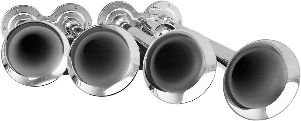 Fits Vehicles like Pickup/Jeep/SUV VXO8330APRO/4124XC. Super Loud dB. Complete Onboard System- 200psi Air Compressor, 3 Gallon Aluminum Tank, 4 Trumpets. Vixen Horns Train Horn Kit for Trucks/Car/Semi