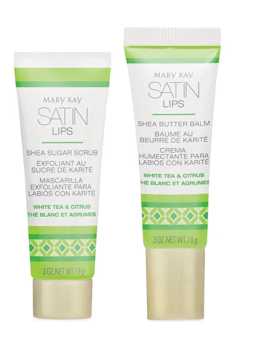 each. Mary Kay White Tea & Citrus Satin Lips Set 0.3 oz