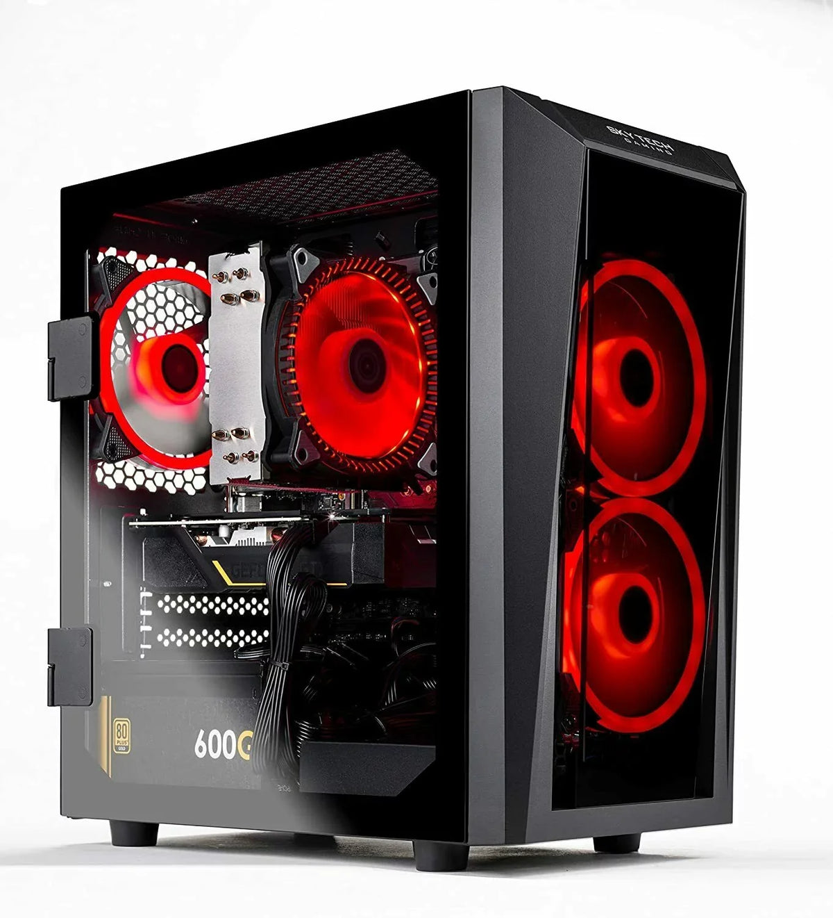 Skytech Blaze II Gaming PC Desktop –  Core i3 10105F 3.7 GHz, GTX 1650, 500GB SSD, 16G DDR4 3200, 600W Gold PSU, AC Wi-Fi, Windows 10 Home 64-bit