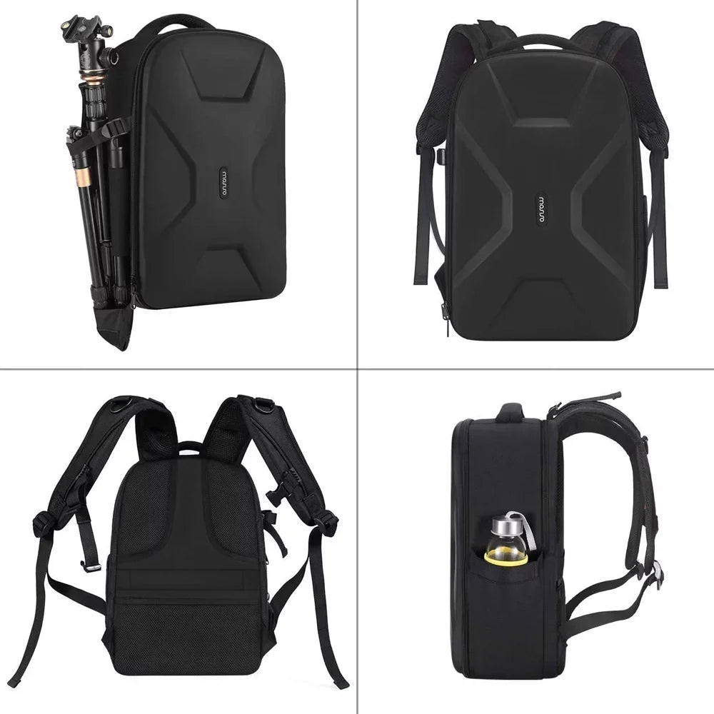 Mosiso Camera Backpack for ///DJI Mavic Drone, DSLR/SLR/Mirrorless Photography Camera Bag Waterproof Hardshell Protective Case with Tripod Holder&Laptop Compartment, Black
