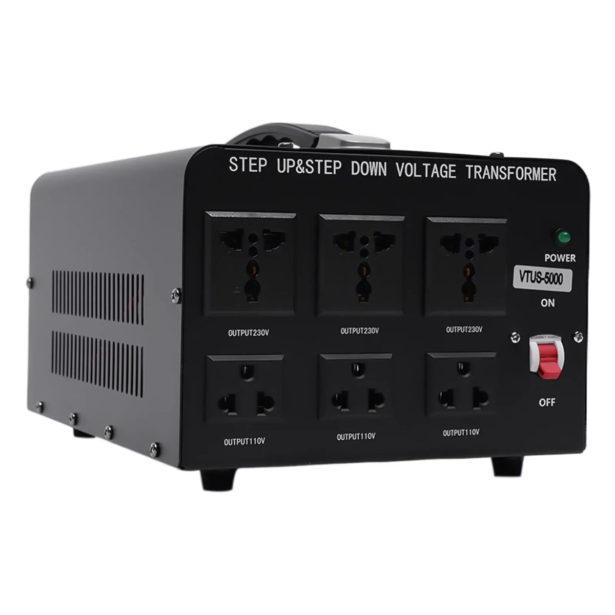 Loyalheartdy 5000 Watt Peak Voltage Converter Transformer Heavy Duty Step Up/Down Convert 110V to 220V / 220V to 110V Electric Power Voltage Converter