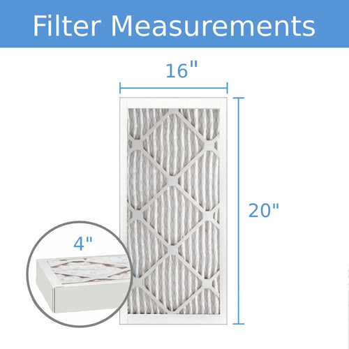 16x20x4, Purolator Hi-E 40 Extended Surface Pleated Air Filter, Mechanical MERV 8, (3 Pack)