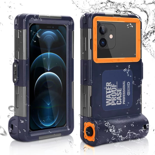 UrbanX Professional [15m/50ft] Swimming Diving Surfing Snorkeling Photo Video Waterproof Protective Case Underwater Housing for Oppo A7 And all Phones Up to 6.9 Inch LCD with Lanyard