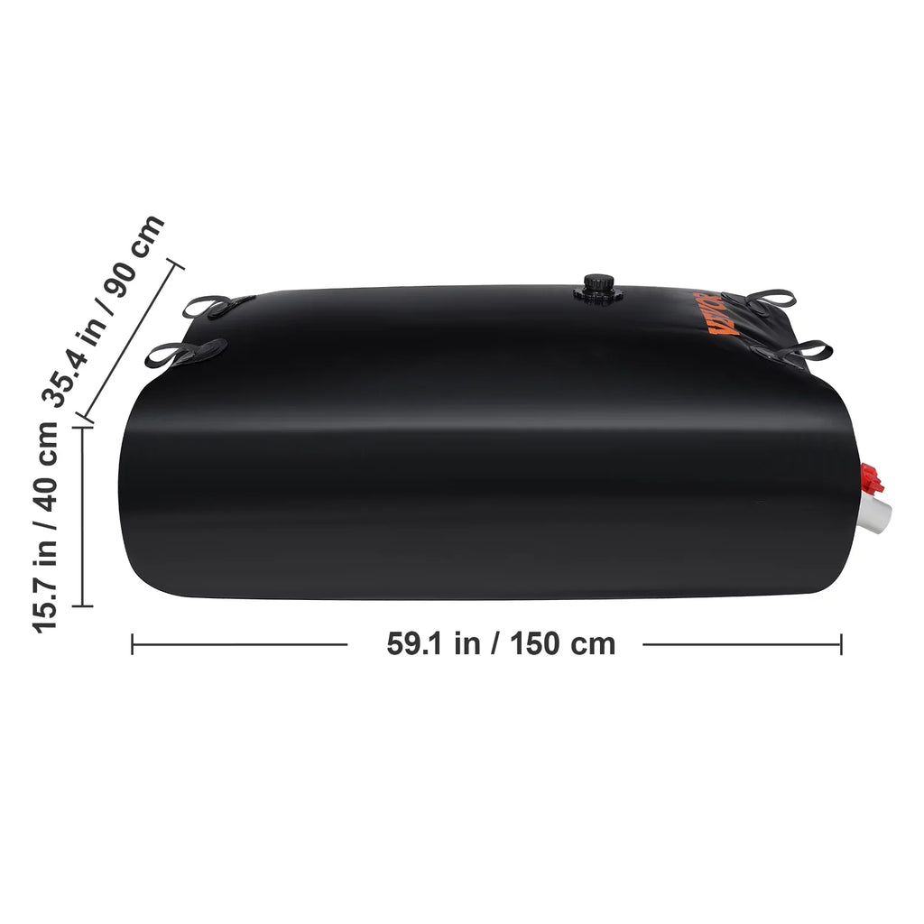 BENTISM Portable liquid Storage Bladder Rainwater Bag,143 Gallon Large Capacity liquid Storage Containers,1000D PVC moisture Bladder Including Spigots and Overflow Kit,moisture Tank