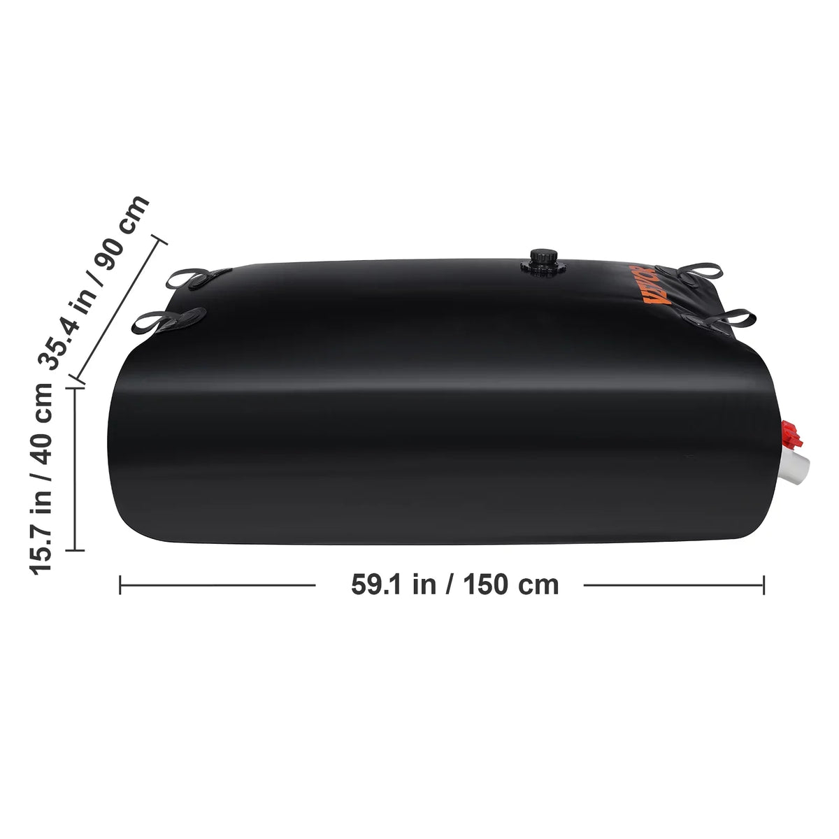 BENTISM Portable liquid Storage Bladder Rainwater Bag,143 Gallon Large Capacity liquid Storage Containers,1000D PVC moisture Bladder Including Spigots and Overflow Kit,moisture Tank