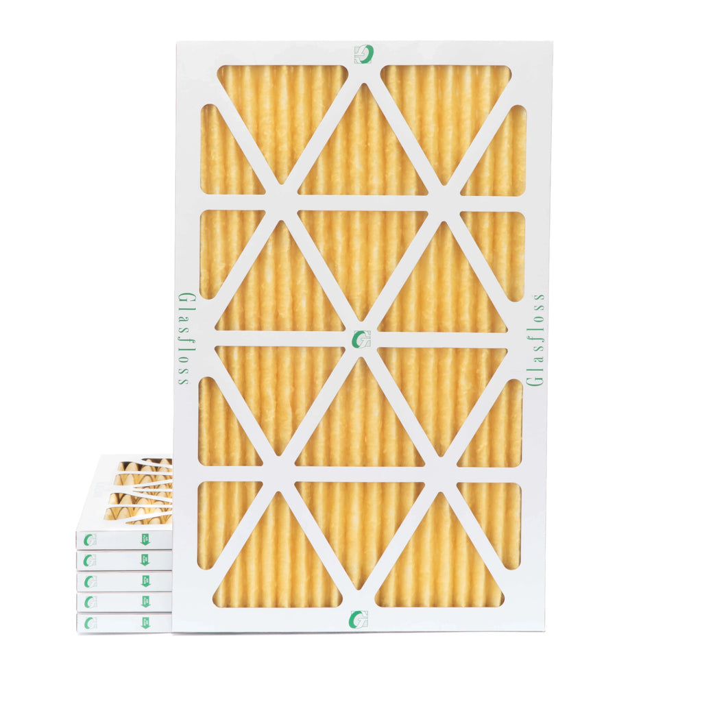Actual Size: 15-1/2 x 23-1/2 x 7/8. 6 Pack of 16x24x1 MERV 11 Pleated Air Filters by Glasfloss