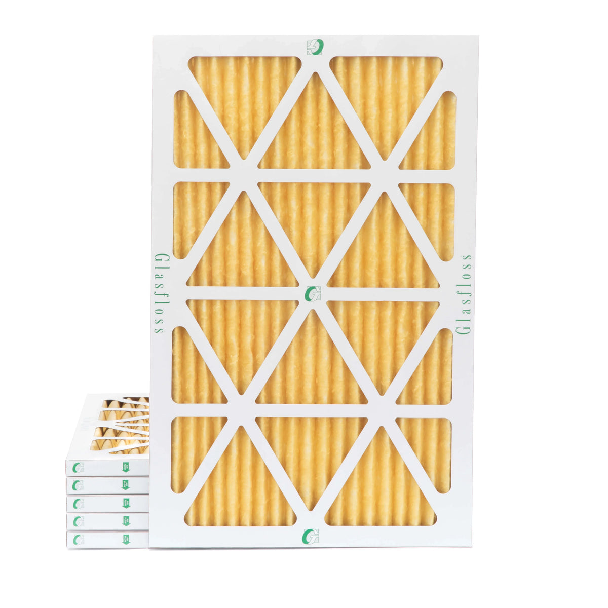 Actual Size: 15-1/2 x 23-1/2 x 7/8. 6 Pack of 16x24x1 MERV 11 Pleated Air Filters by Glasfloss