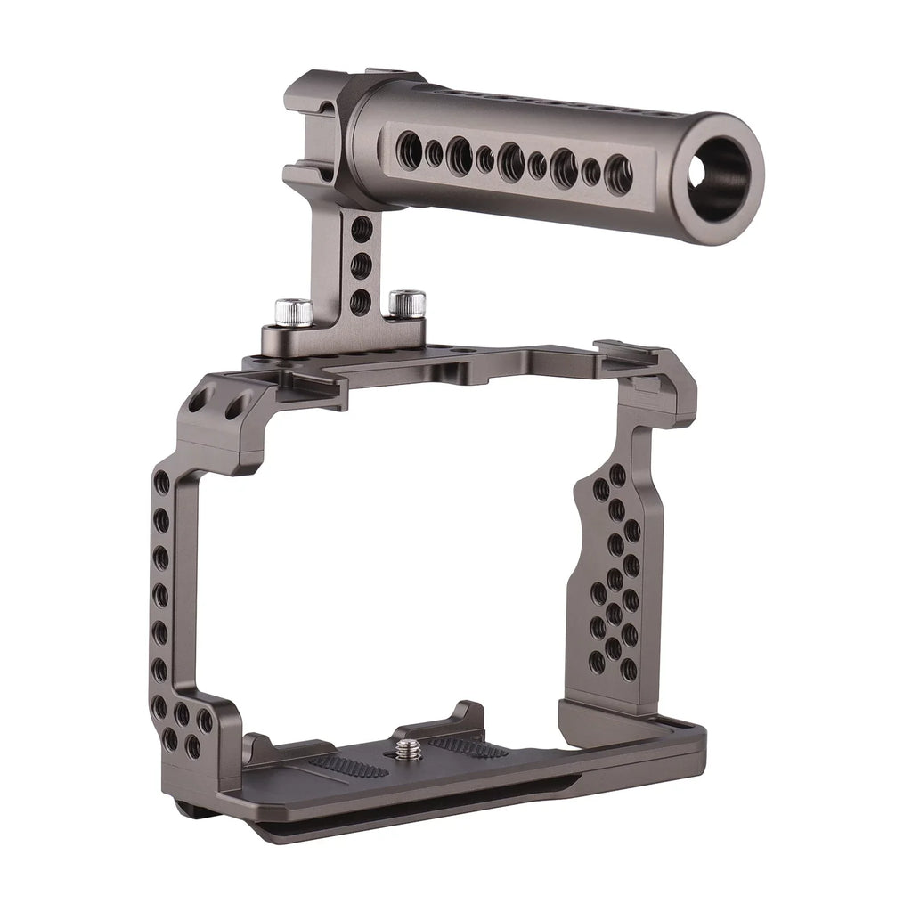 Andoer Aluminum Alloy Camera Cage Kit with Video Rig Handle Grip Replacement for  A7R III/ A7 II/ A7III